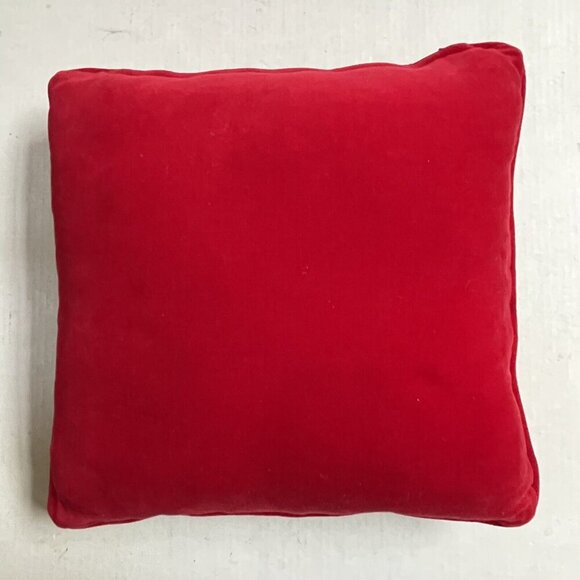 Vintage Needlepoint 15 Inch Pillow Retro Pink Red Black Flowers Velvet Colorful - Picture 3 of 6